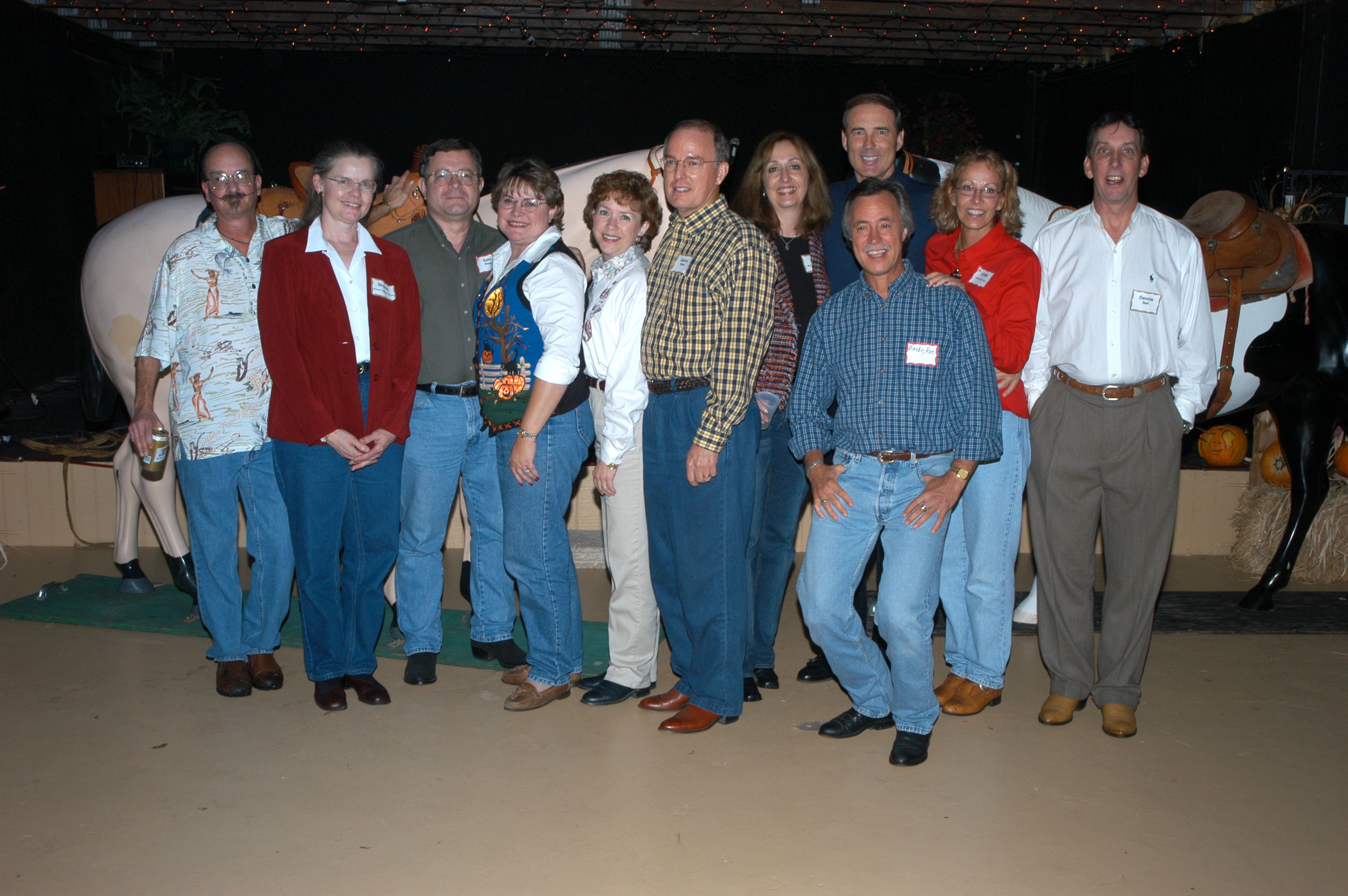 Jim Morris, Sharon Chatburn Wood, Sam Roop, Gail Montgomery Roop, ?, Danny Reed, Beth Claar Johnston, John Harris (back), Randy Roe (front),Linda Cooke Kime, Dennis Bell
