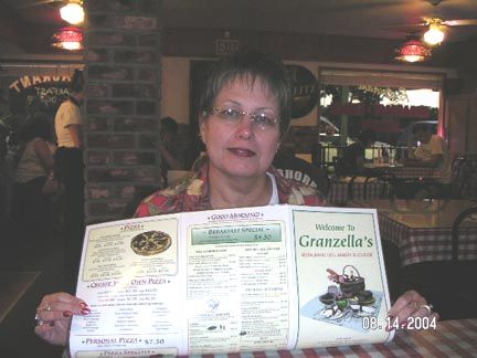 Lynda at Granzella's Restaurant, Williams, Calif