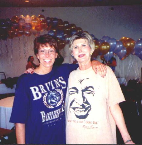 Linda Cooke Kime and Jane Minor McCoy during Saturday preparations